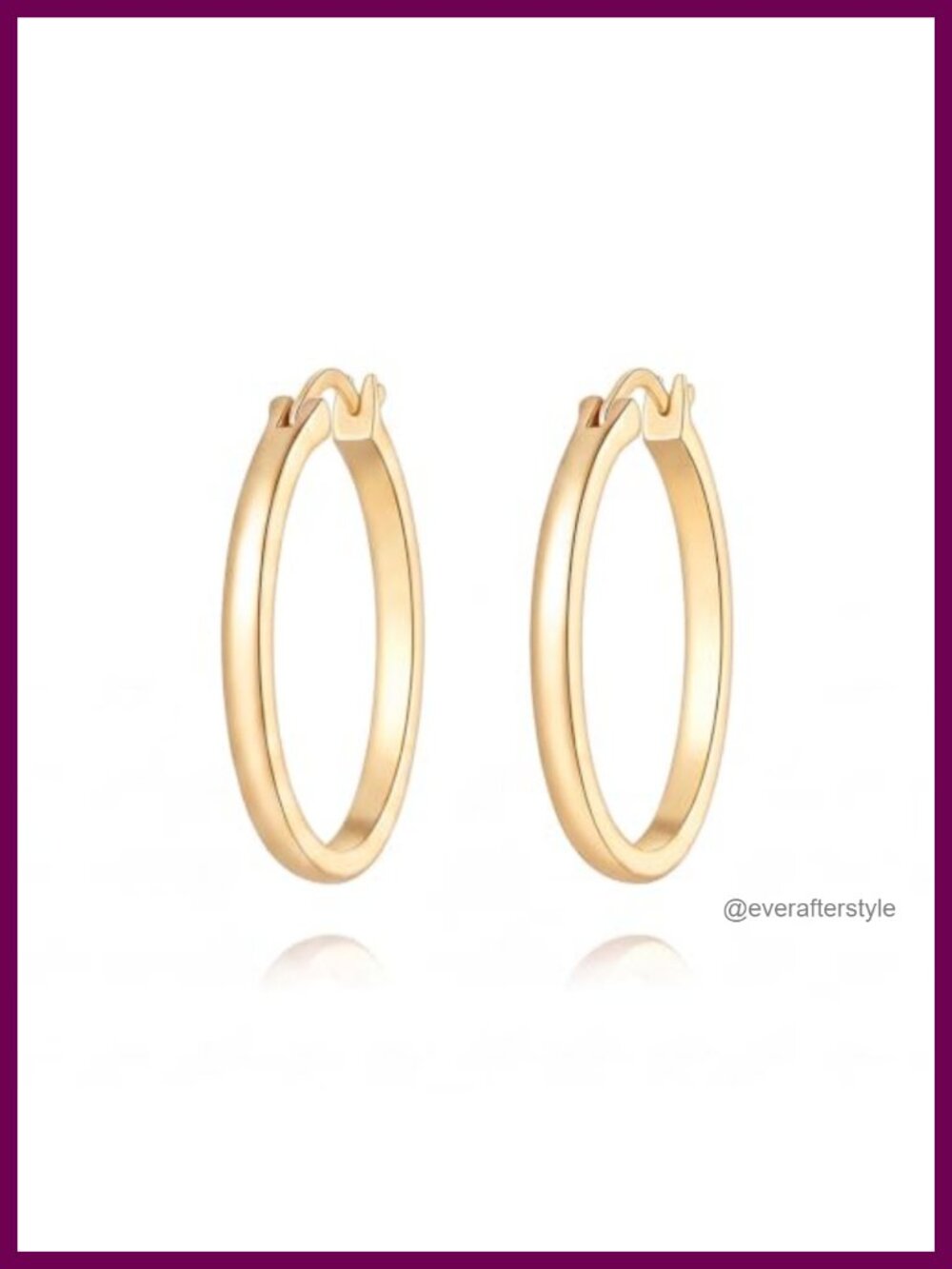 14K Gold Hoop Earrings for Women, Hypoallergenic, Lightweight, 20/25/30mm
